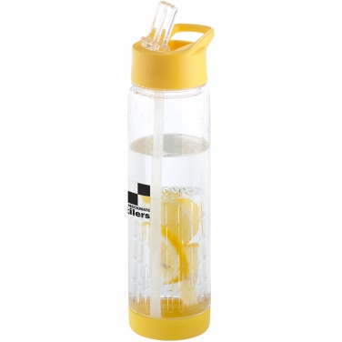 Tutti frutti drinking bottle with infuser, yellow