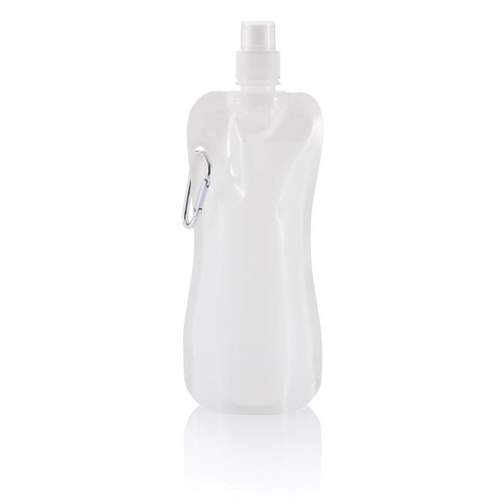Foldable drinking bottle, white