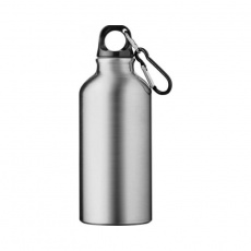 Oregon drinking bottle with carabiner, silver