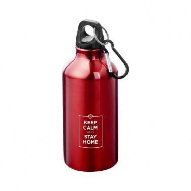 Oregon drinking bottle with carabiner, red