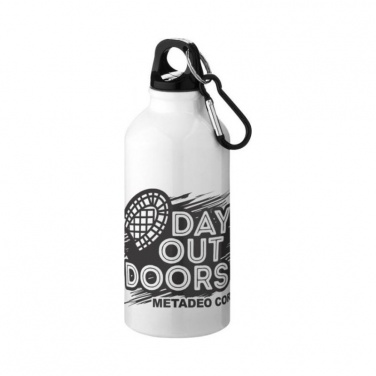Oregon drinking bottle with carabiner, white