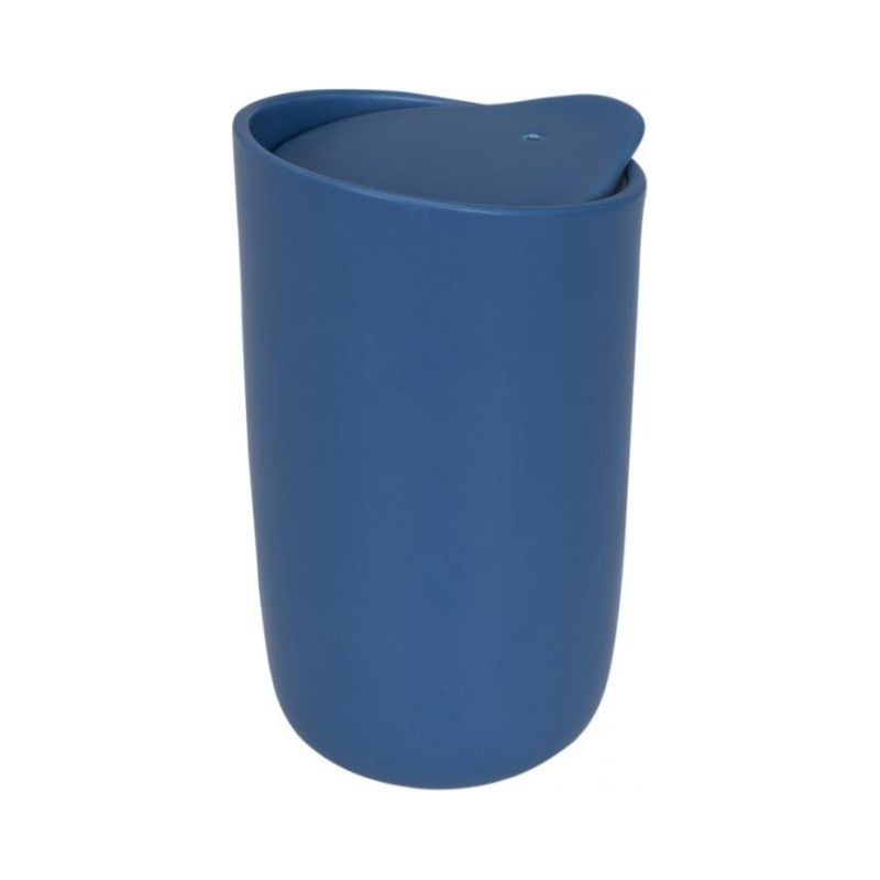 Mysa 410 ml double wall ceramic tumbler, blue