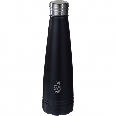 Duke 500 ml copper vacuum insulated water bottle with logo, Solid black – detail view 6